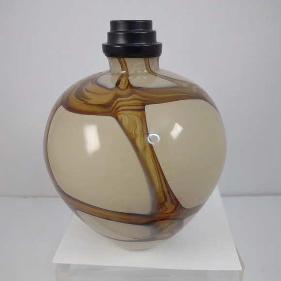 La Tee Da! Marble Cream and Brown Effusion Lamp with Wick New with Tags - Picture 9 of 15